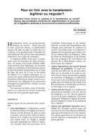 Pour en finir avec le harcèlement: légiférer ou négocier?