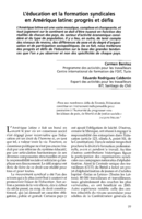 L'éducation et la formation syndicales en Amérique Latine: progrès et défis