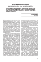 Multi-speed globalization, democratization and conditionalities