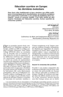 Education ouvrière en Europe: les dernières évolutions