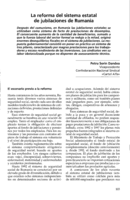 La reforma del sistema estatal de jubilaciones de Rumania
