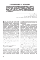 A new approach to adjustment