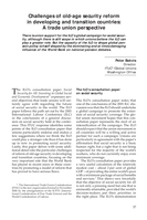 Challenges of old-age security reform in developing and transition countries: a trade union perspective