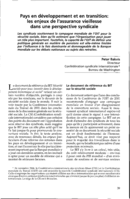 Pays en développement et en transition: les enjeux de l'assurance vieillesse dans une perspective syndicale
