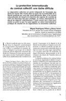 La protection internationale du contrat collectif: une tâche difficile