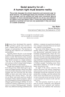 Social security for all: a human right must become reality