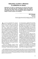 Education ouvrière à distance: la solidarité en réseau
