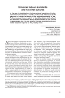 Universal labour standards and national cultures