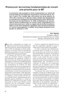 Promouvoir les normes fondamentales du travail: une priorité pour le BIT