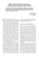 SIDA: prévention et trithérapies, pas de contre-indication pour le sud