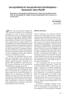 Les syndicats et les personnes handicapées: comment faire PLUS?