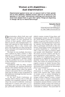 Women with disabilities: dual discrimination
