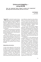 Unions and disability: doing more