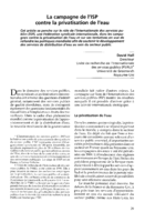 La campagne de l'ISP contre la privatisation de l'eau