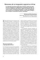 Panorama de la integración regional en Africa