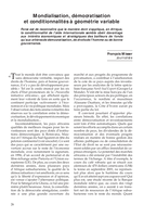 Mondialisation, démocratisation et conditionnalités à géometrie variable
