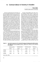Contract labour in forestry in Sweden