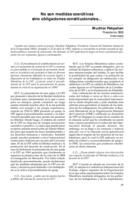 No son medidas coercitivas sino obligaciones constitucionales...