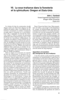 La sous-traitance dans la foresterie et la sylviculture: Oregon et États-Unis