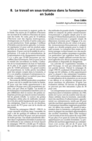 Le travail en sous-traitance dans la foresterie en Suède
