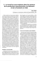 Le travail en sous-traitance dans les secteurs de la production manufacturière, du bâtiment et de la foresterie en Inde