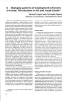 Changing patterns of employment in forestry in France: the situation in Ain and Haute-Savoie