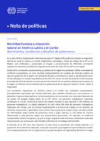Movilidad humana y migración laboral en América Latina y el Caribe: movimientos, tendencias y desafíos de gobernanza