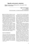 Equality and poverty reduction