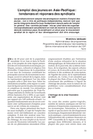 L'emploi des jeunes en Asie-Pacifique: tendances et réponses des syndicats