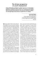 The African perspective on youth employment