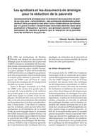 Les syndicats et les documents de stratégie pour la réduction de la pauvreté