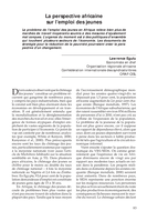 La perspective africaine sur l'emploi des jeunes