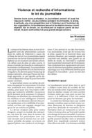 Violence et recherche d'informations: le lot du journaliste