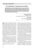 The challenge of wage arrears in China