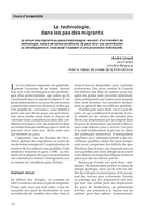 La technologie, dans les pas des migrants