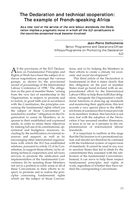 The Declaration and technical cooperation: the example of French-speaking Africa