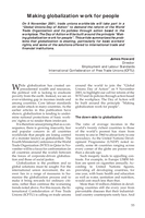 Making globalization work for people