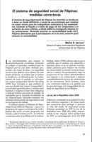 El sistema de seguridad social de Filipinas: medidas correctoras