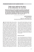 Trade union rights at the drawn of the millennium: an overview