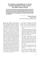 The impact of globalization in Africa and the response of trade unions: the case of South Africa