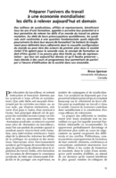 Préparer l'univers du travail à une économie mondialisée: les défis à relever aujourd'hui et demain