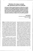 Pensions: les enjeux actuels, des questions pour les syndicats