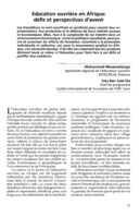 Education ouvrière en Afrique: défis et perspectives d'avenir