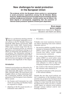 New challenges for social  protection in the European Union