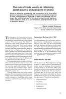 The role of trade unions in reforming social security and pensions in Ghana