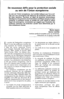 De nouveaux défis pour la protection sociale au sein de l'Union européenne