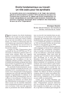 Droits fondamentaux au travail: un rôle accru pour les syndicats