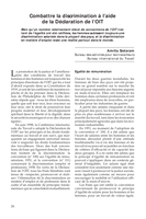 Combattre la discrimination à l'aide de la Déclaration de l'OIT