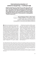 International protection of collective bargaining: a difficult task