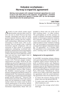 Inclusive workplaces: Norway's tripartite agreement